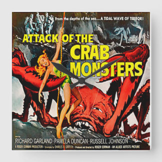 Attaque du film de monstres de crabe - horloge