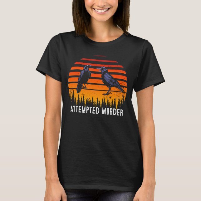 Attempierte Mörder Crows & Ravens Edgar Allen Poe T-Shirt (Vorderseite)