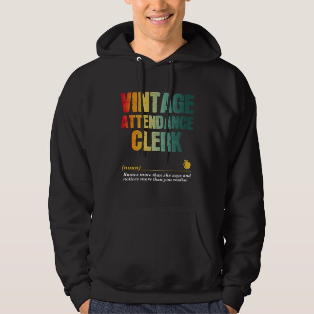 Attendance Clerk Appreciation Week Back to School Hoodie (Vorderseite)