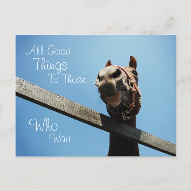 Attendre - Encourager la carte postale (Devant)