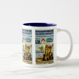 Attendrons-Nous Que Les Notre Brulent Zweifarbige Tasse