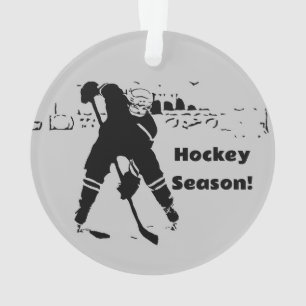 Attente de la canette - Joueur de hockey