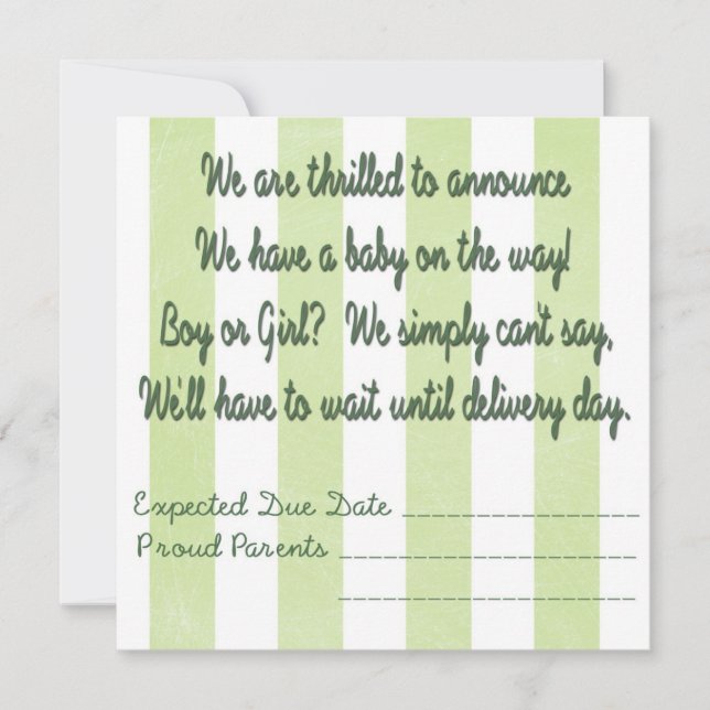 Attente d'un bébé Faire-part (Devant)