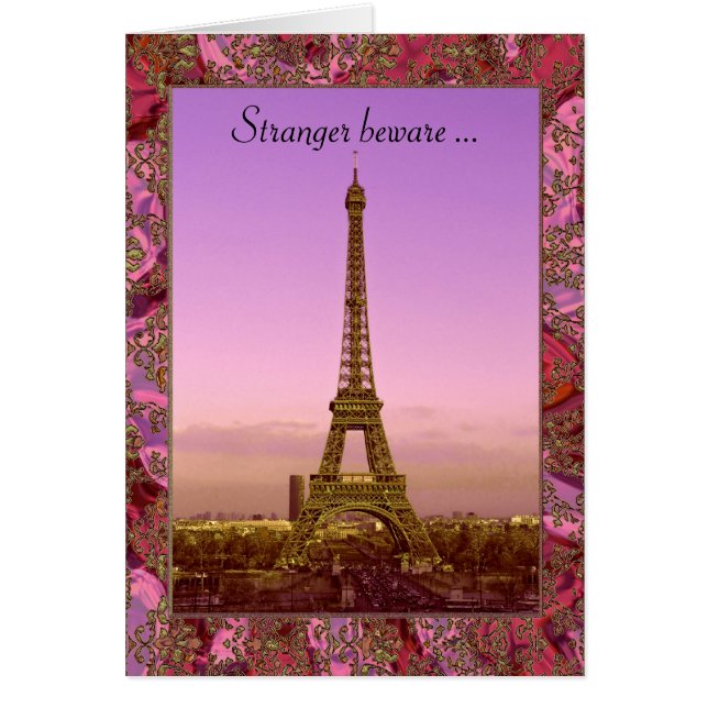 Attention à l'étranger personnalisable (Devant)