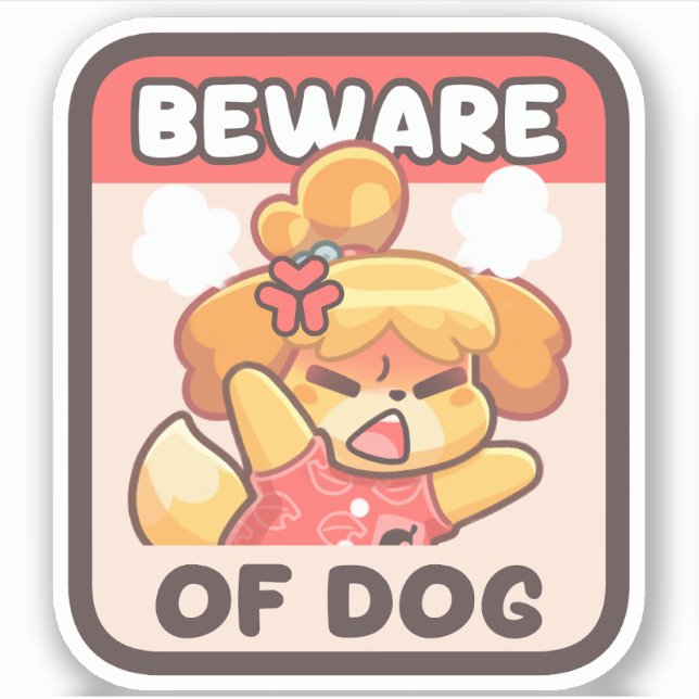 Attention au chien - Sticker (Devant)