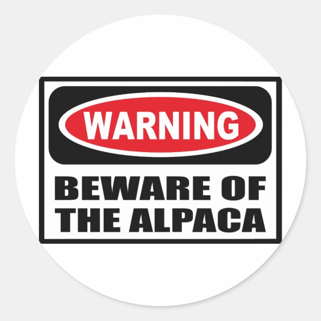 ATTENTION AU Sticker ALPACA (Devant)