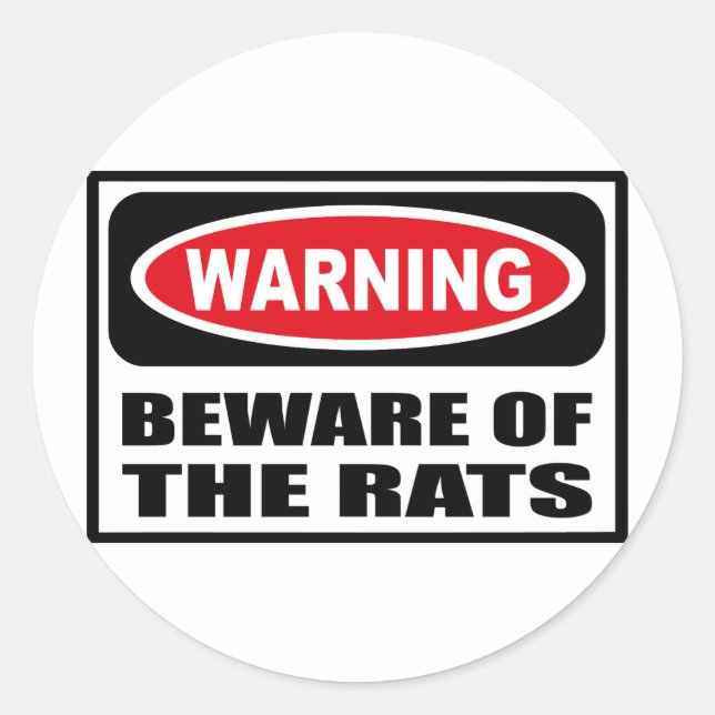 ATTENTION AU Sticker RATS (Devant)