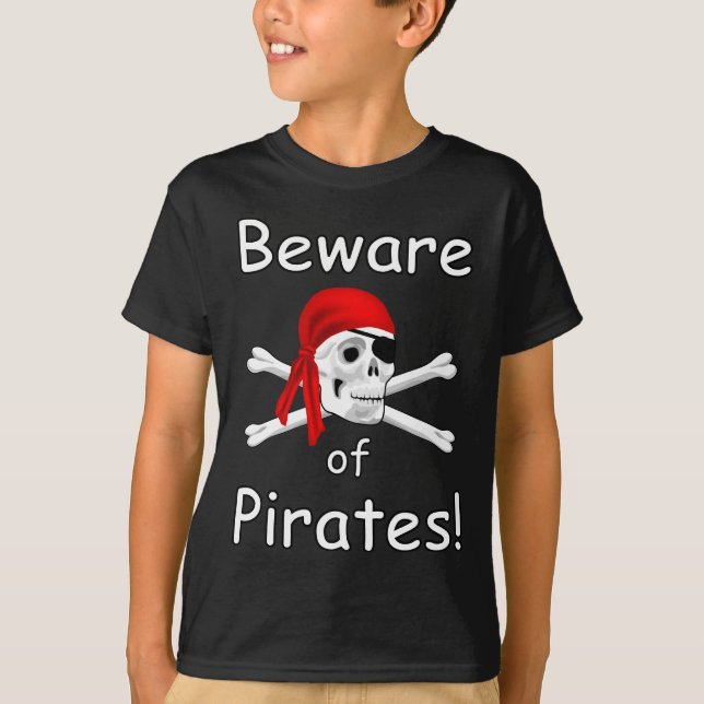 Attention aux Pirates T-shirt enfant (Devant)