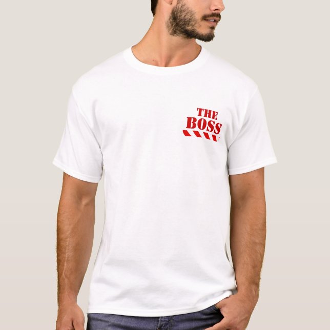 Attention Bande d'avertissement BOSS t-shirt rouge (Devant)