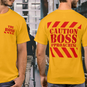Attention Bandes d'avertissement BOSS t-shirt roug