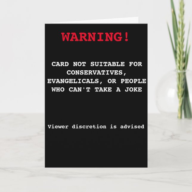 Attention! Bonne carte de voeux pour les fêtes (Devant)