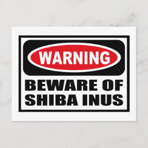 ATTENTION DE LA Carte postale SHIBA INUS