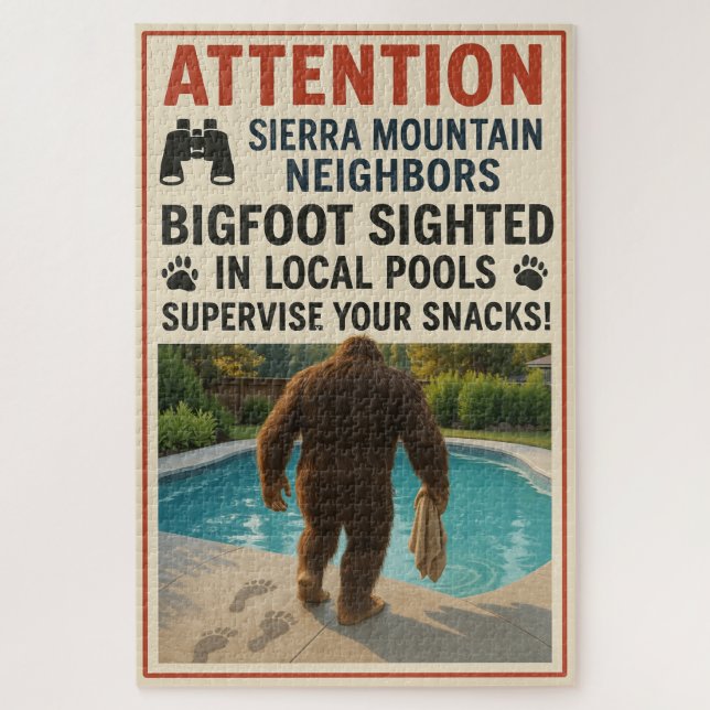 Attention Sierra Mountain Neighbors – Bigfoot Pool (Vertikal)