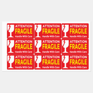 Attention Stickers Fragile - Handle Avec navire de