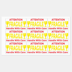 Attention Stickers Fragile - Handle Avec navire de