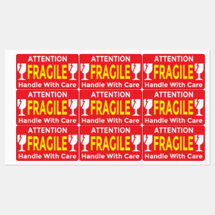Attention Stickers Fragile - Handle Avec navire de