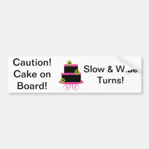 Attention ! Stickers pare-chocs Gâteau à bord