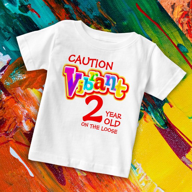 Attention vibrante 2 sur le t-shirt de bébé en vra (Créateur téléchargé)