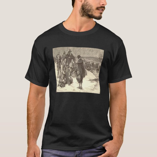 Atterrissage du T-shirt de pèlerins (Devant)