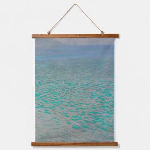 Attersee, Küstenlandschaftsmalerei, Gustav Klimt Wandteppich Mit Holzrahmen