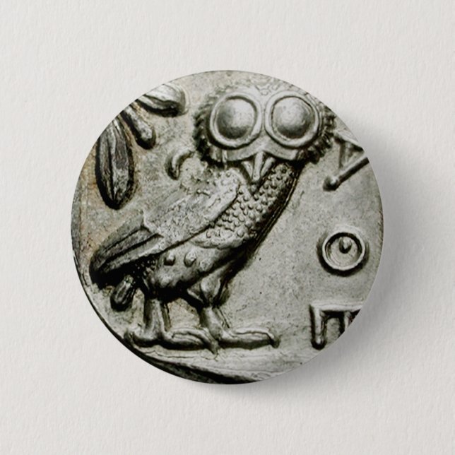 Attica Tetradrachm Owlthena Button (Vorderseite)