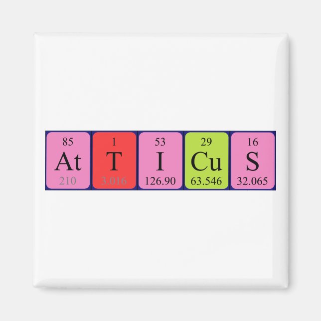 Atticus Periodenmagnet Magnet (Vorne)
