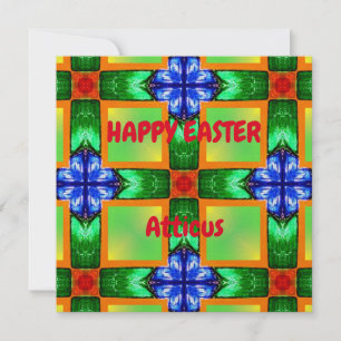ATTICUS ~ Personalisiertes Osterkartenmuster ~ Feiertagskarte