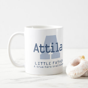 Attila Name bedeutet Monogramm A blau Kaffeetasse