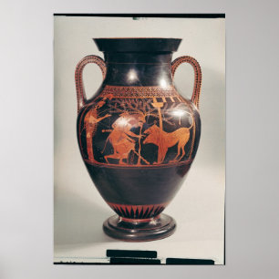 Attische Rot-Figur-Bauch-Amphora Poster