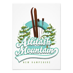 Attitash Berg New Hampshire Ski Logo Fotodruck