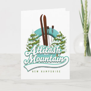 Attitash neues hampshire-Ski-Logo Feiertagskarte