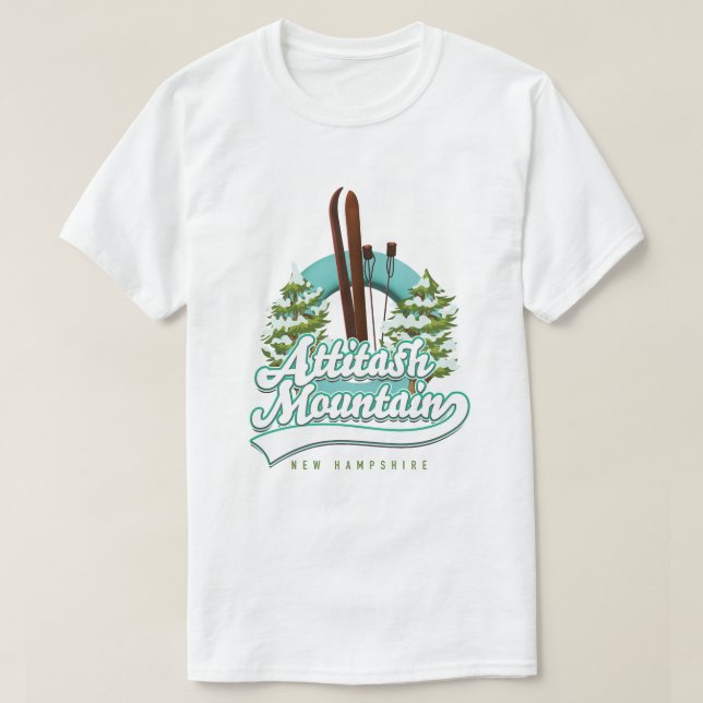 Attitash neues hampshire-Ski-Logo T-Shirt (Design vorne)