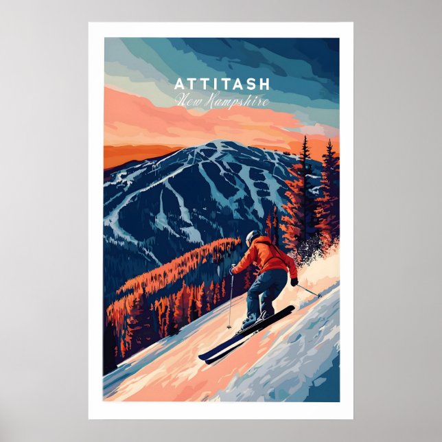 Attitash Ski Wandkunst 1 Poster (Vorne)