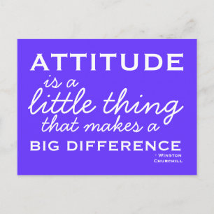 Attitude - Carte postale Motivative