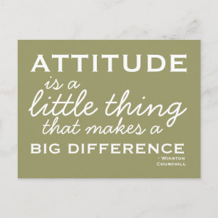 Attitude - Carte postale Motivative