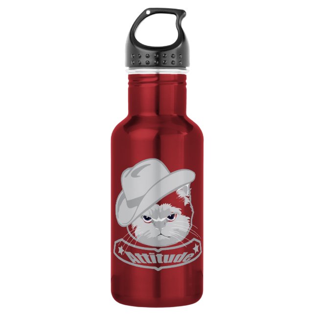 Attitude-Cowboy Trinkflasche (Vorderseite)