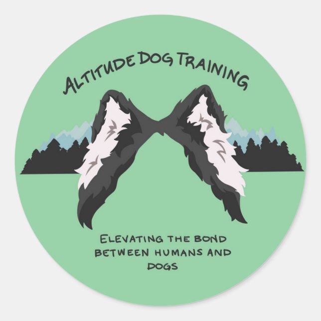 Attitude dog training circle sticker (Devant)