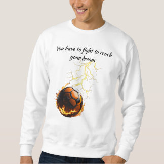 Attitude Football Art - Game Spirit Print Sweatshirt