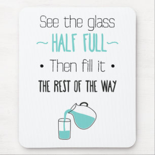 Attitude-Glas-Halbierung des Motivierend Lebensang Mousepad