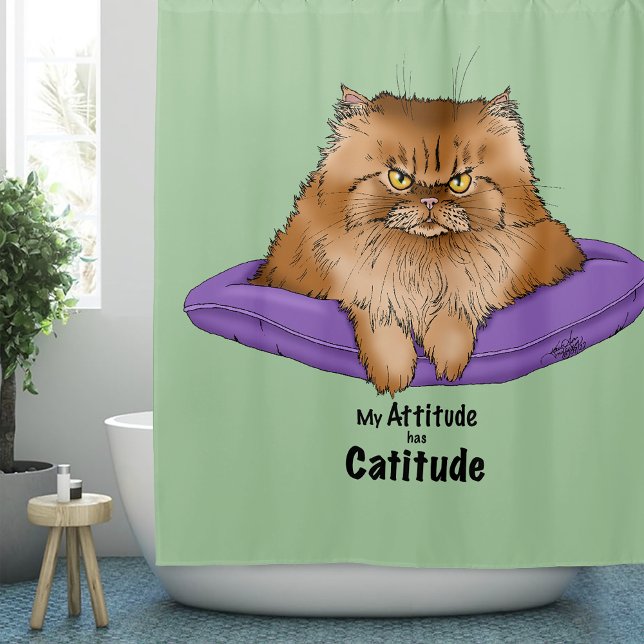 Attitude hat Katitude Duschvorhang (Von Creator hochgeladen)