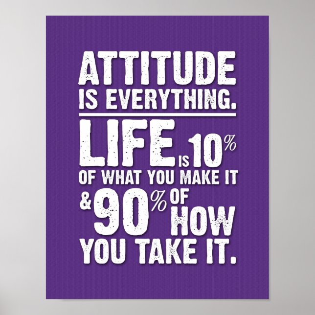 Attitude is Everything Poster - Lila (Vorne)