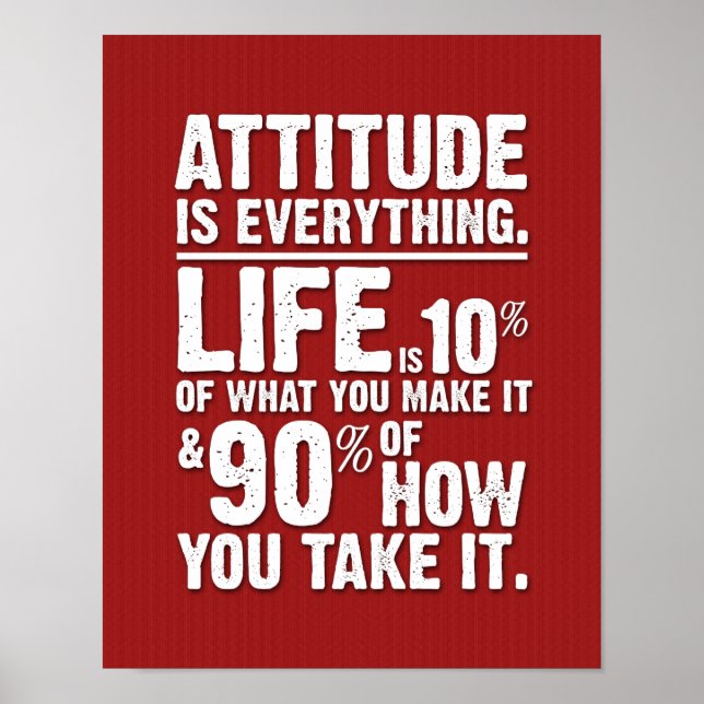 Attitude is Everything Poster - Red (Vorne)