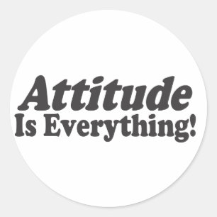 Attitude ist alles! runder aufkleber