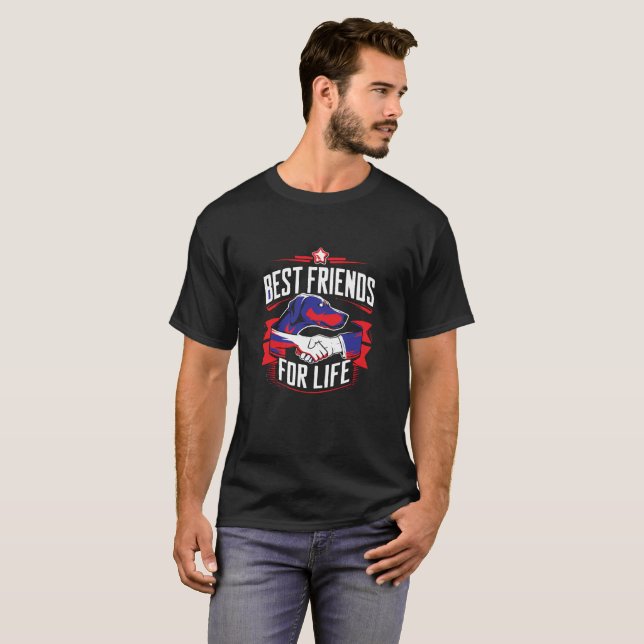 Attitude Mode Tee – Best Friends for Life Dog Dad  (Vorne ganz)
