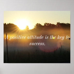 Attitude positive Inspirational Sunrise Poster