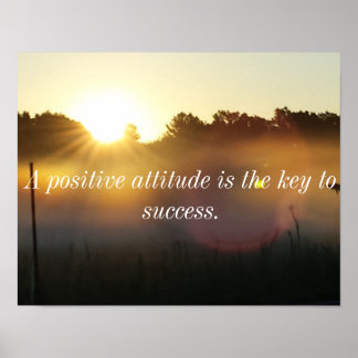 Attitude positive Inspirational Sunrise Poster