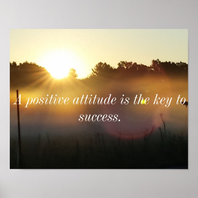 Attitude positive Inspirational Sunrise Poster (Devant)