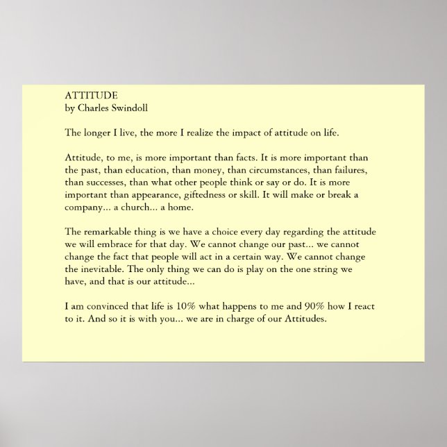 Attitude Poster (Vorne)