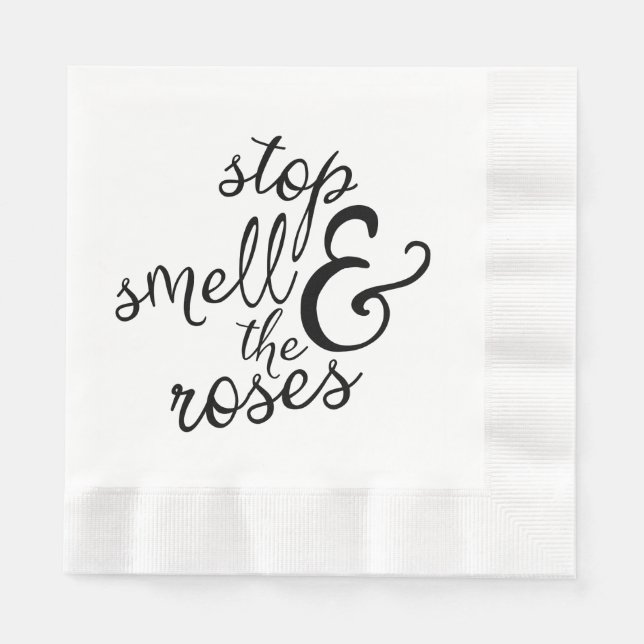 Attitude riecht nach den Rose Motivierend Lebensko Serviette (Vorderseite)