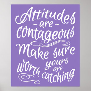 ATTITUDES custom color motivational poster